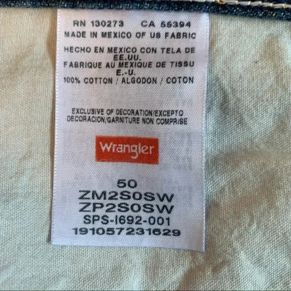 NWT Wrangler Authentics Men’s Size 50 Dark Wash Denim Shorts ZM250SW Big & Tall - Picture 7 of 7